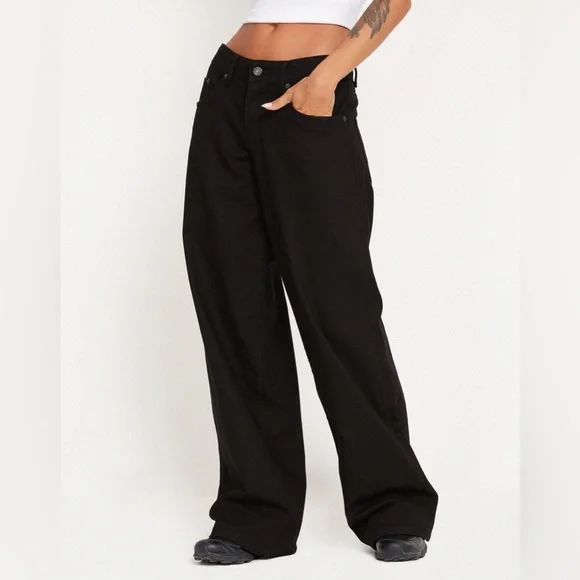 Motel Rocks Jeans Motel Rocks Roomy Extra Wide Low Rise Jeans